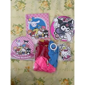 Sanrio Friends Birthday Party Decorations Set Hello Kitty Kuromi Cinnamoroll NEW
